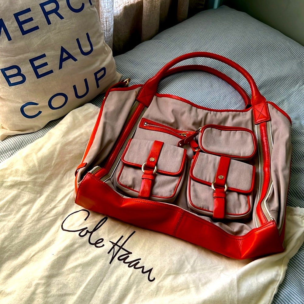 Cole Haan KYLE Nylon Tote Hobo Shoulder Bag